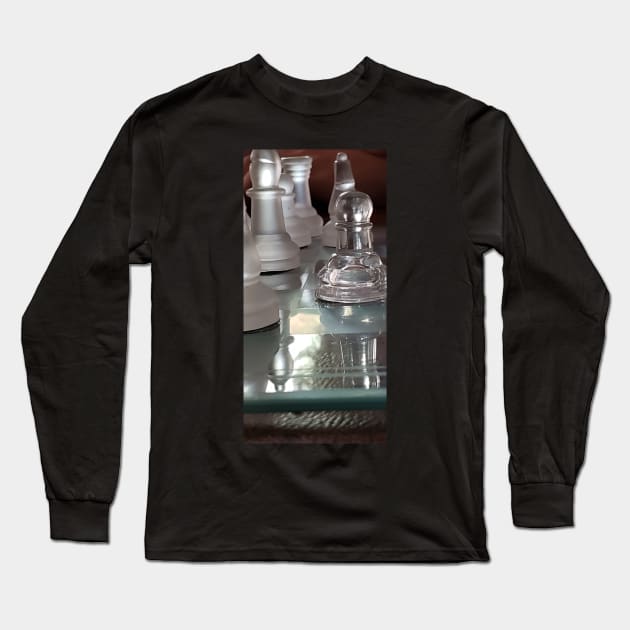 Chess Reflections Long Sleeve T-Shirt by DancingCreek